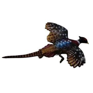 Vintage Male Ring-Necked Pheasant 2 in Plastic Hat Pin Brooch Collectible